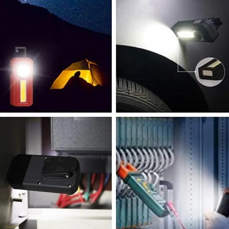 500 Lumens Portable Battery Light With Magnetic Mechanic Light 2 Pack