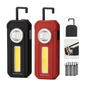 500 Lumens Portable Battery Light With Magnetic Mechanic Light 2 Pack