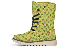 8 Bit Potted Plants Polar Vibe Boots