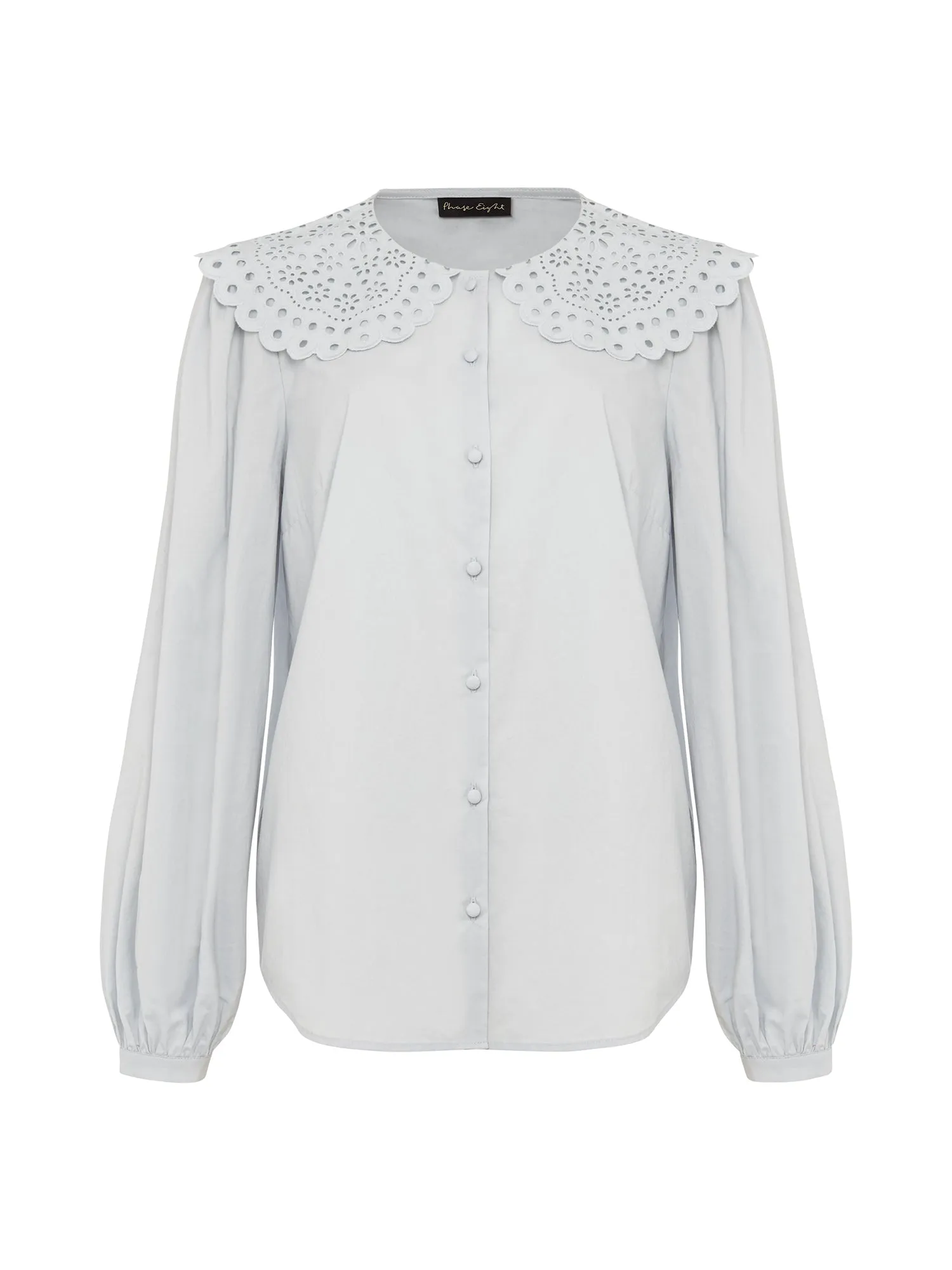 Amelia Oversized Embroidered Collar Blouse