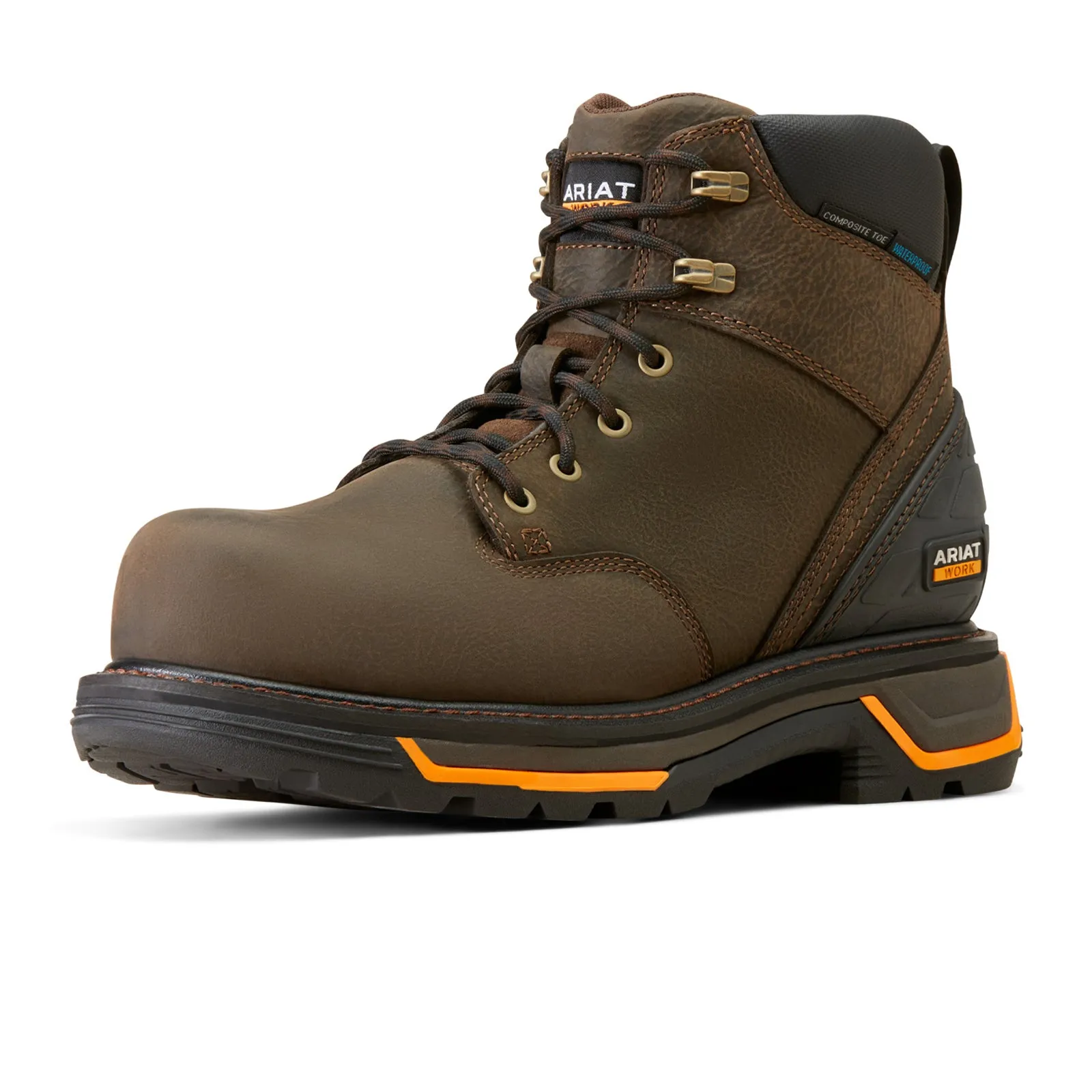 Ariat MNS Big Rig 6" Waterproof Composite Toe Work Boot (Men) - Iron Coffee