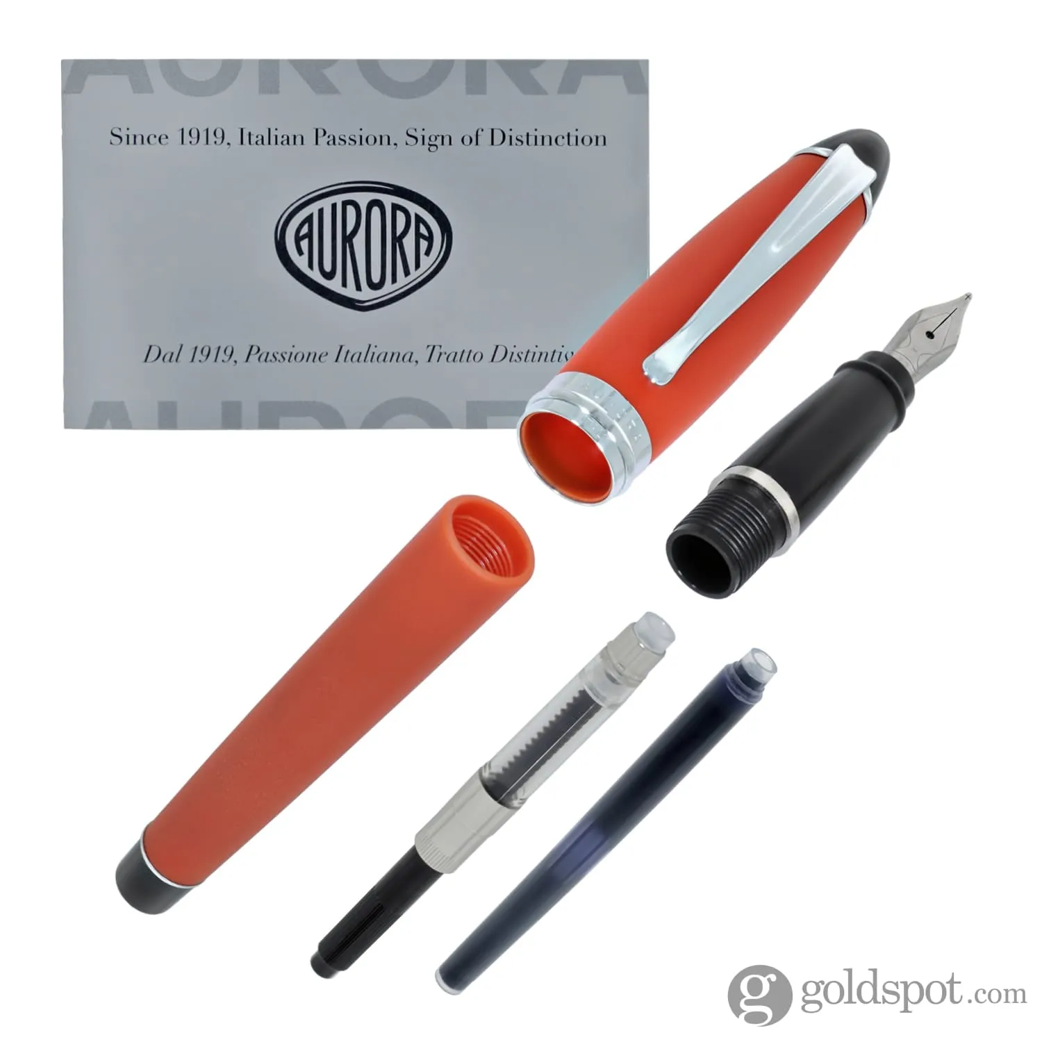 Aurora Ipsilon Satin Fountain Pen in Orange