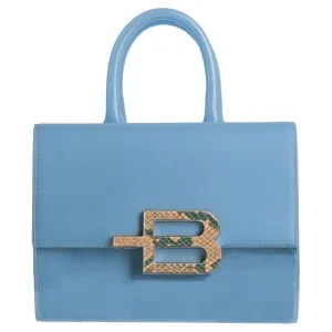 Baldinini Trend Elegant Light Blue Calfskin Handbag