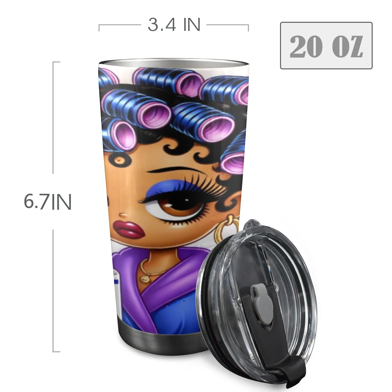 Betty Boop 20 oz Tumbler – Insulated for Hot & Cold Drinks, Stylish Design for Daily Use