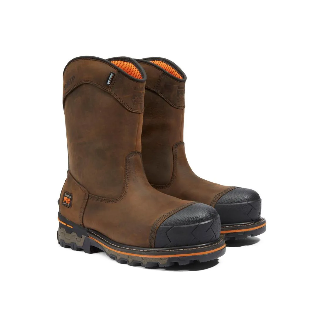 Boondock Composite-Toe Waterproof Ins 200G Pull-On Work Boot Brown