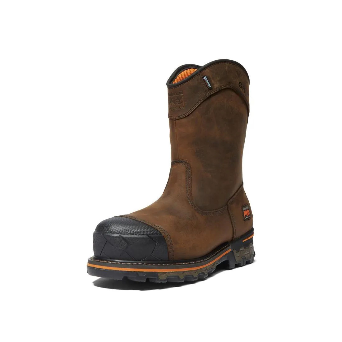 Boondock Composite-Toe Waterproof Ins 200G Pull-On Work Boot Brown