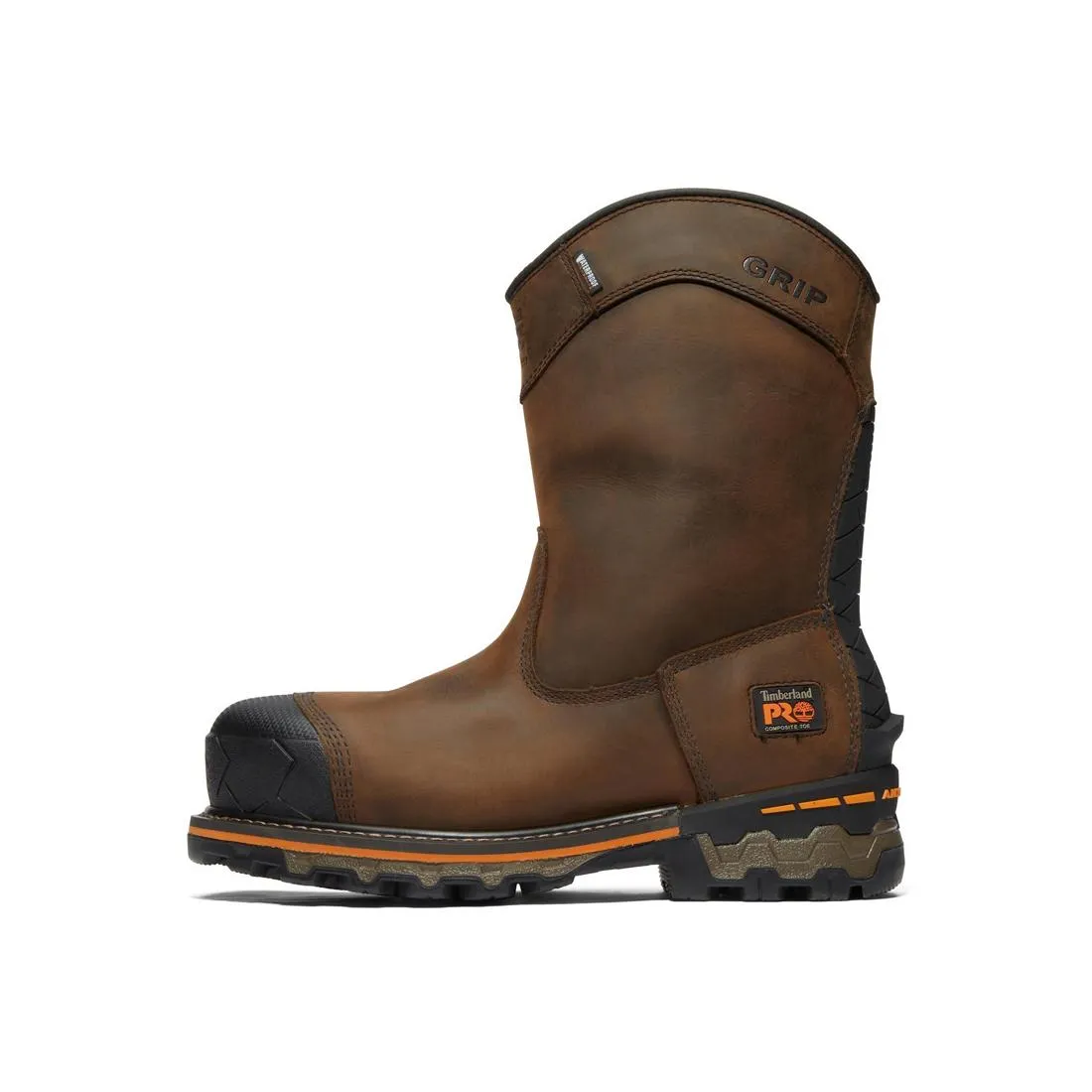 Boondock Composite-Toe Waterproof Ins 200G Pull-On Work Boot Brown