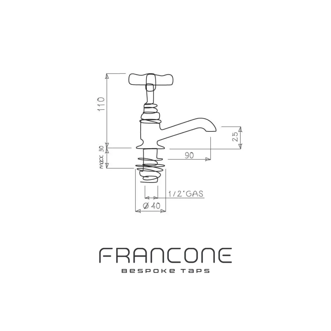 BT15 No 2 Pillar taps solid brass