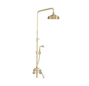 BTS38 adjustable column shower with hand shower & bath filler