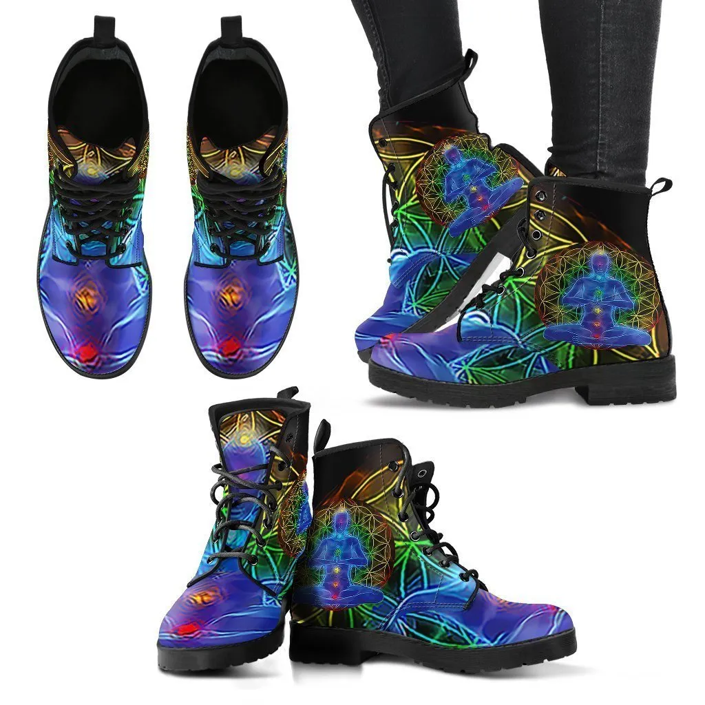 Chakra Balancing Leather Boots