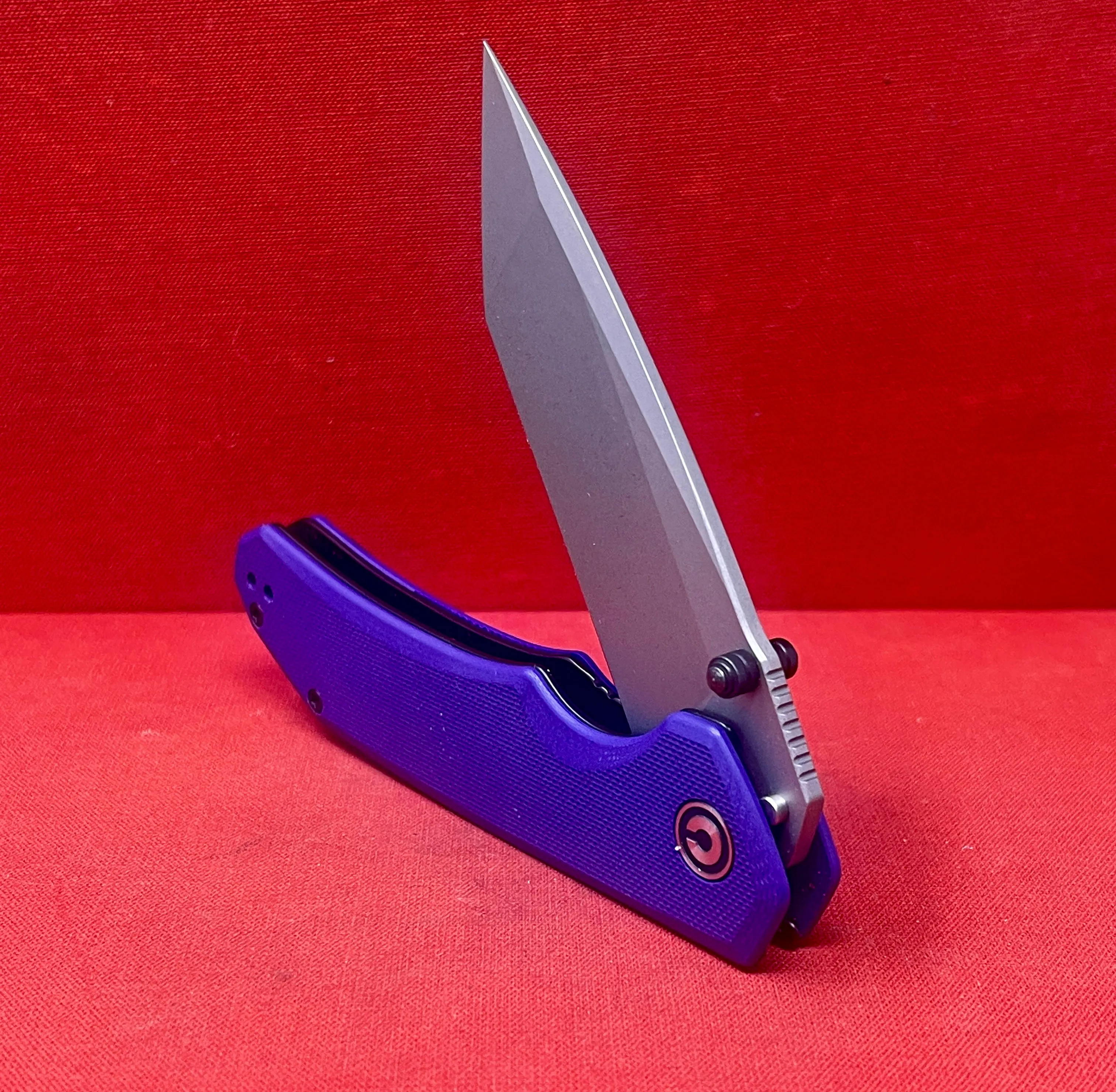 Civivi Brazen C20235A Purple G10 Handle Gray Stonewashed D2 Blade Tanto