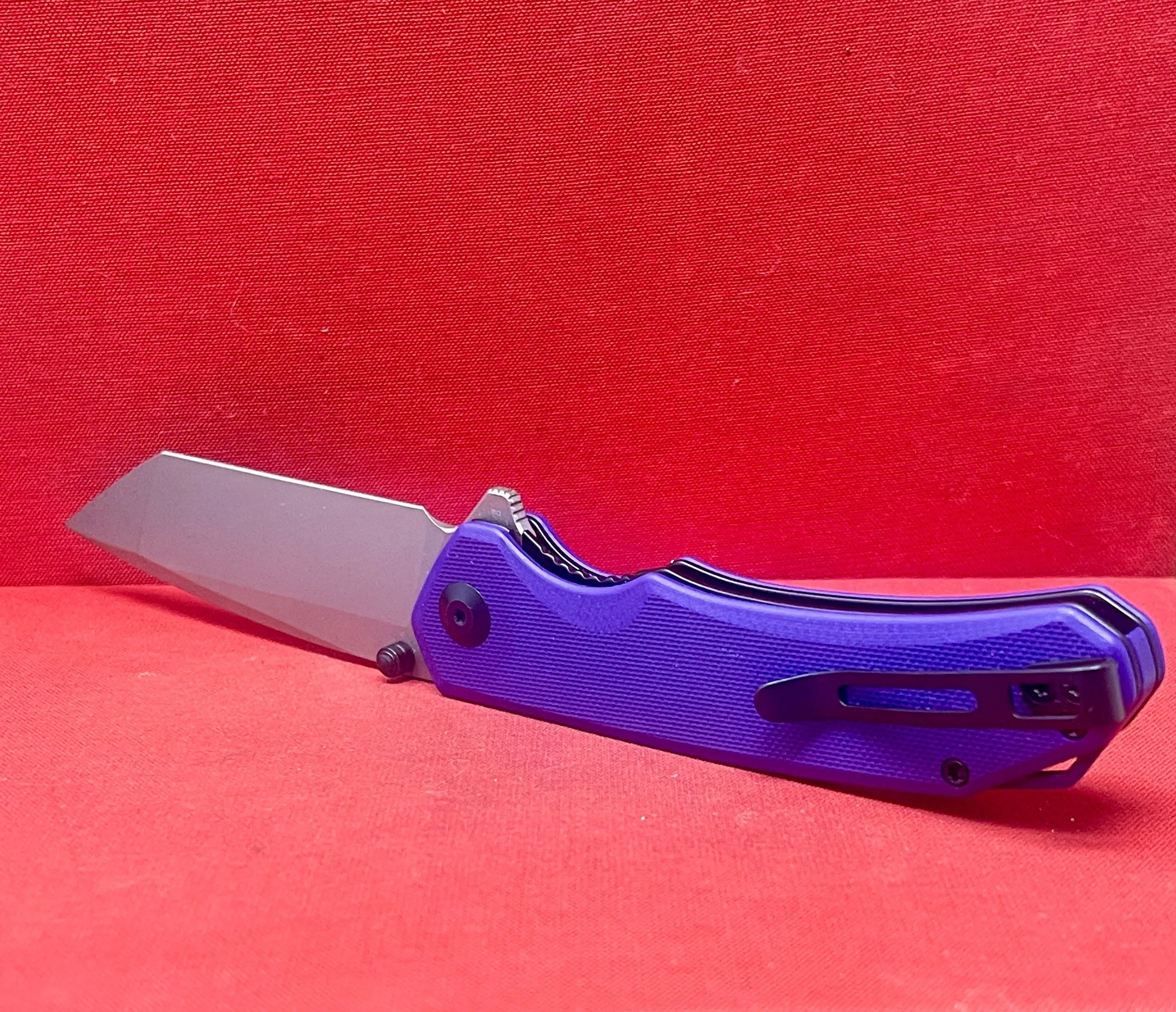 Civivi Brazen C20235A Purple G10 Handle Gray Stonewashed D2 Blade Tanto