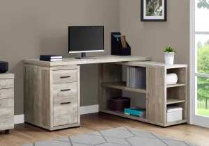 Computer Desk - Taupe Reclaimed Wood L/R Facing Corner