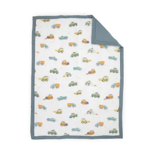 Cotton Muslin Toddler Comforter - Work Trucks