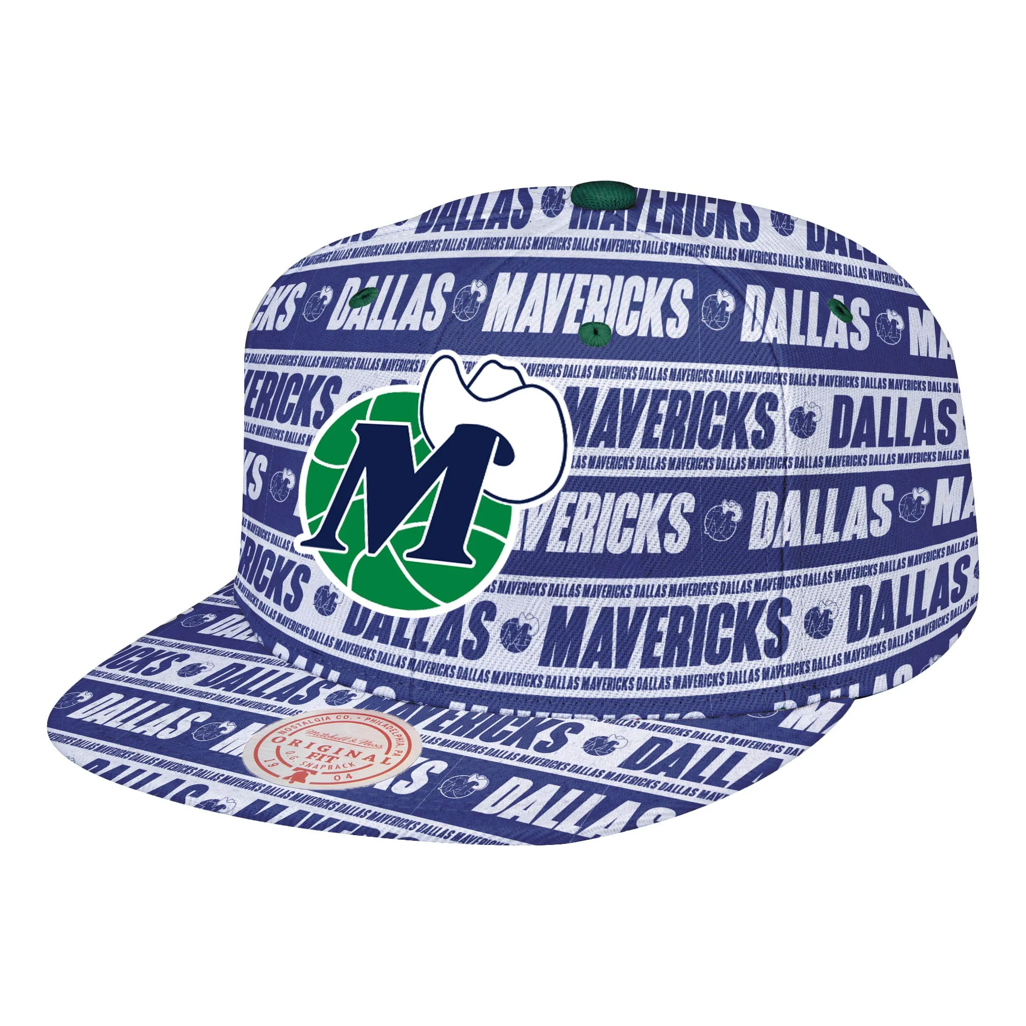 DALLAS MAVERICKS MITCHELL & NESS HARDWOOD CLASSIC PAPER SNAPBACK