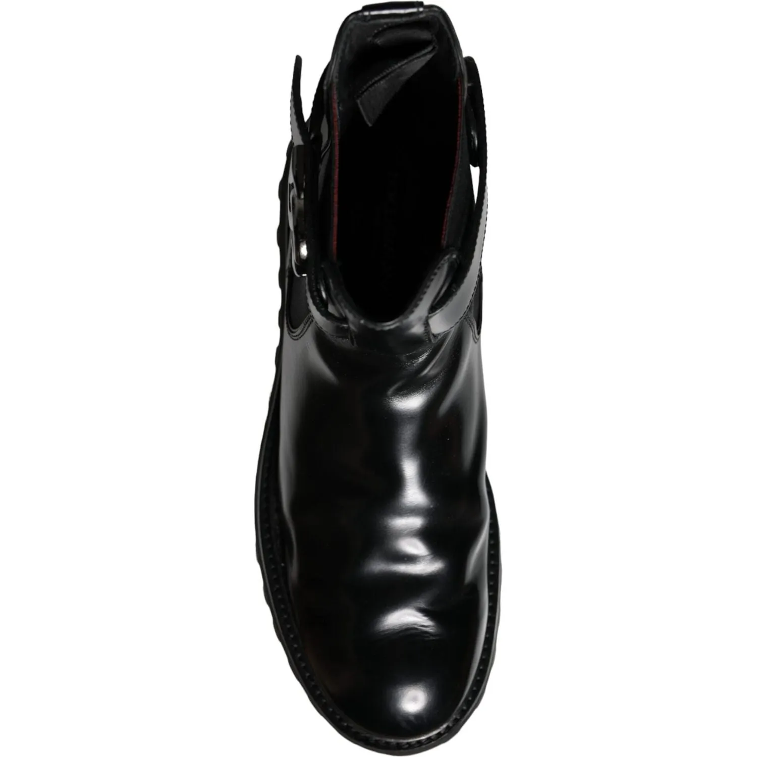 Dolce & Gabbana Black Belted DG Logo Men Chelsea Boots Shoes