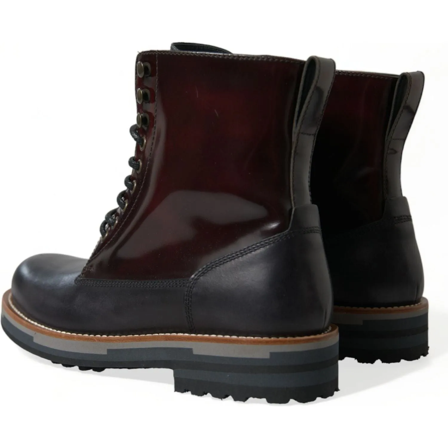 Dolce & Gabbana Elegant Bi-Color Leather Boots