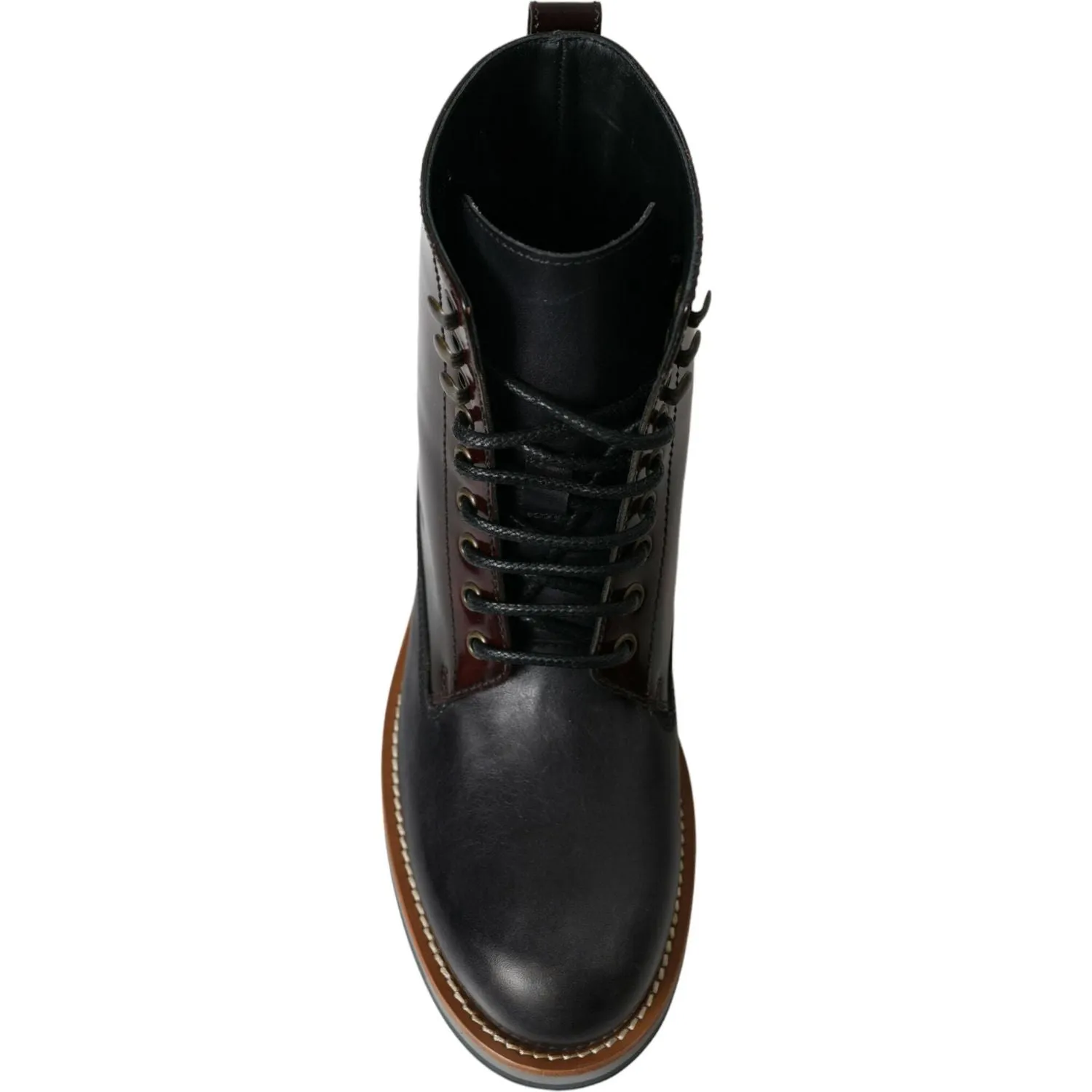 Dolce & Gabbana Elegant Bi-Color Leather Boots