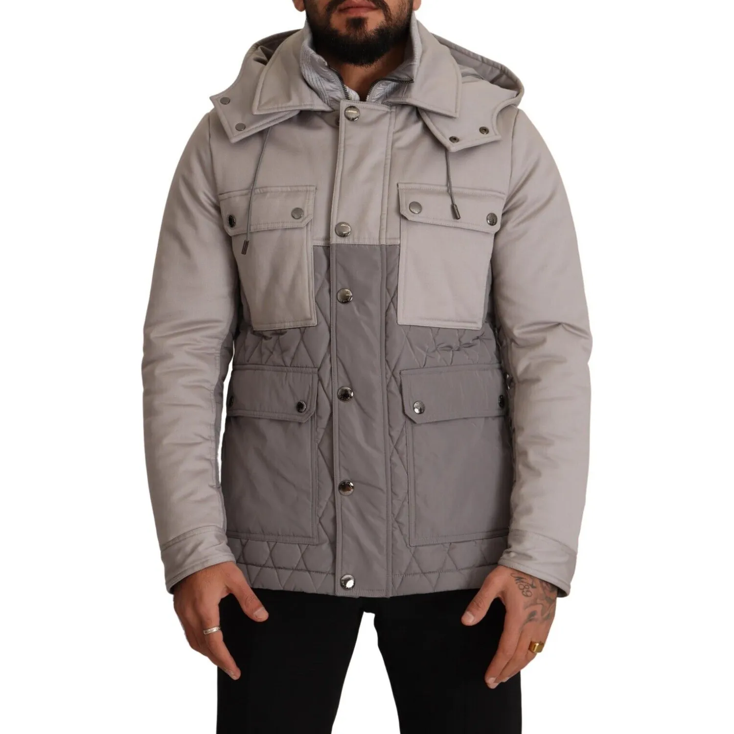 Dolce & Gabbana Elegant Lightweight Gray Windbreaker Jacket