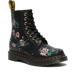 Dr Martens Vonda Chain 1460 8 Eye Pink Roses Black LAST SIZE UK4, US WOMENS 6