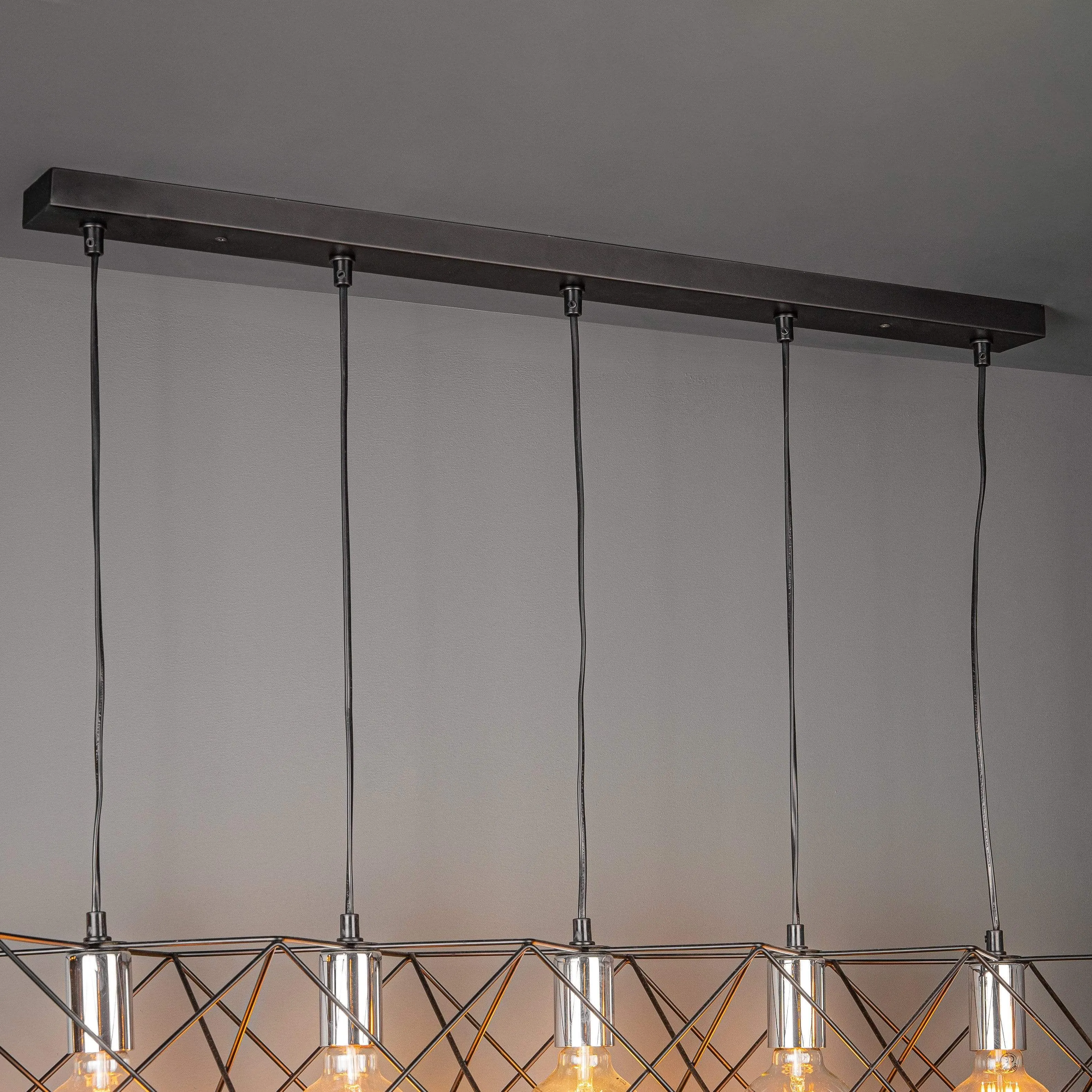 Elda Black 5 Light Bar Pendant Ceiling Light