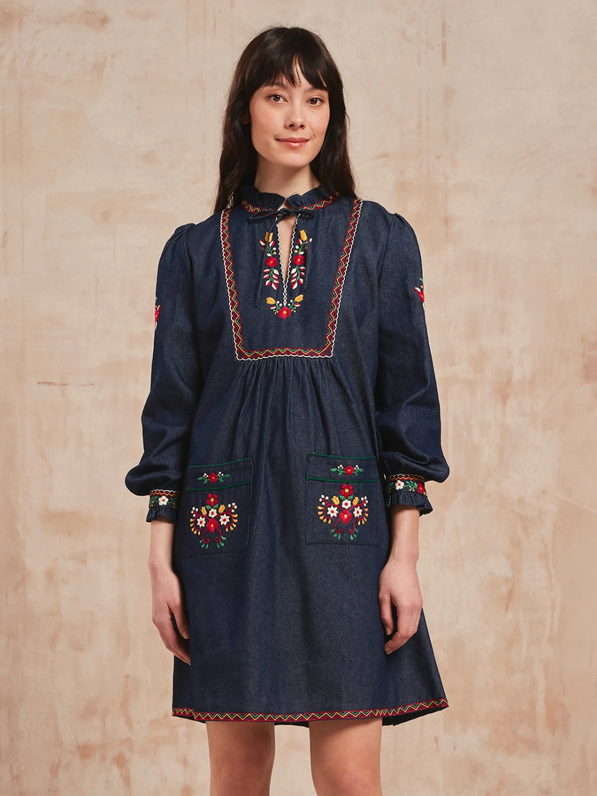 Folk denim Nell mini dress