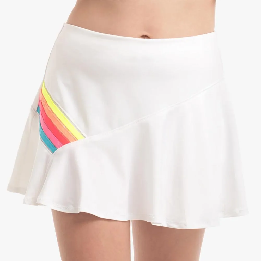 Girl's Prisma Stripe Tennis Skort Rainbow