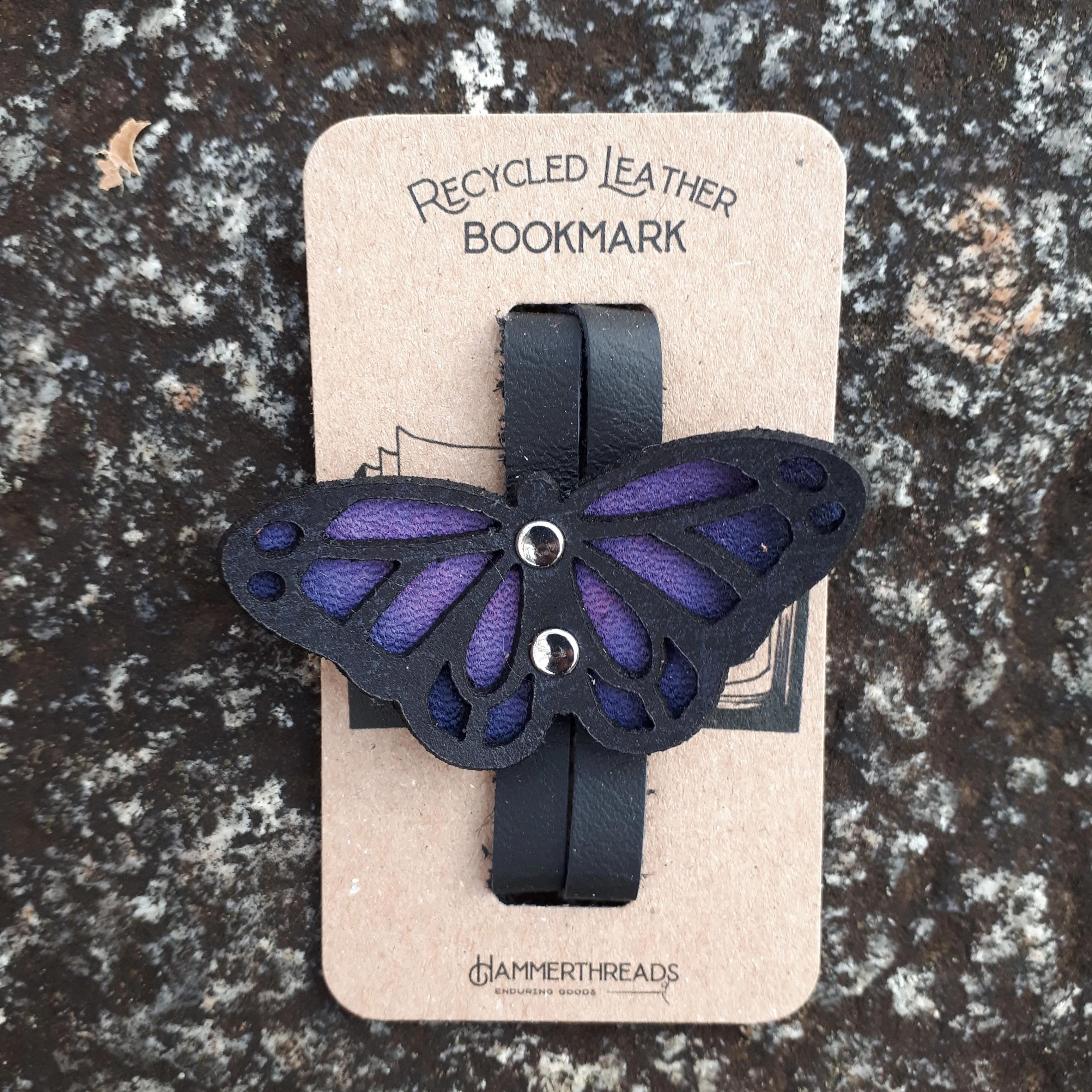 Leather Bookmarks by Hammerthreads- Butterflies