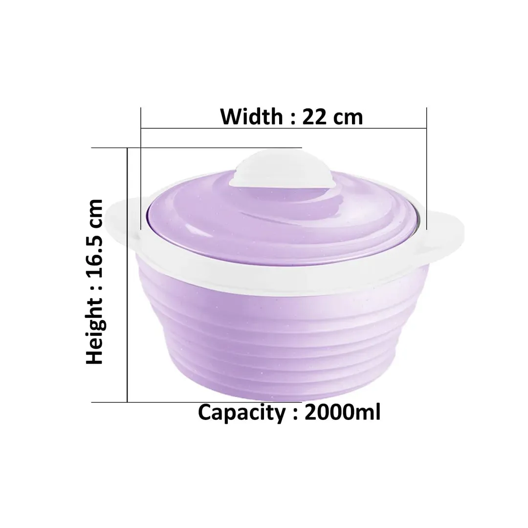 Nayasa Purple Cornello Casserole - 2000ml Stainless Steel with Lid