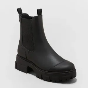 New - Women's Devan Winter Boots - A New Day Black 8