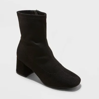 New - Women's Dolly Ankle Boots - A New Day Black 10