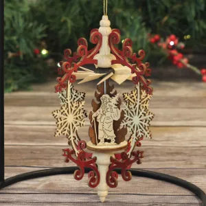 Ornament - Christmas Eve, Santa Claus Red with Snowflake