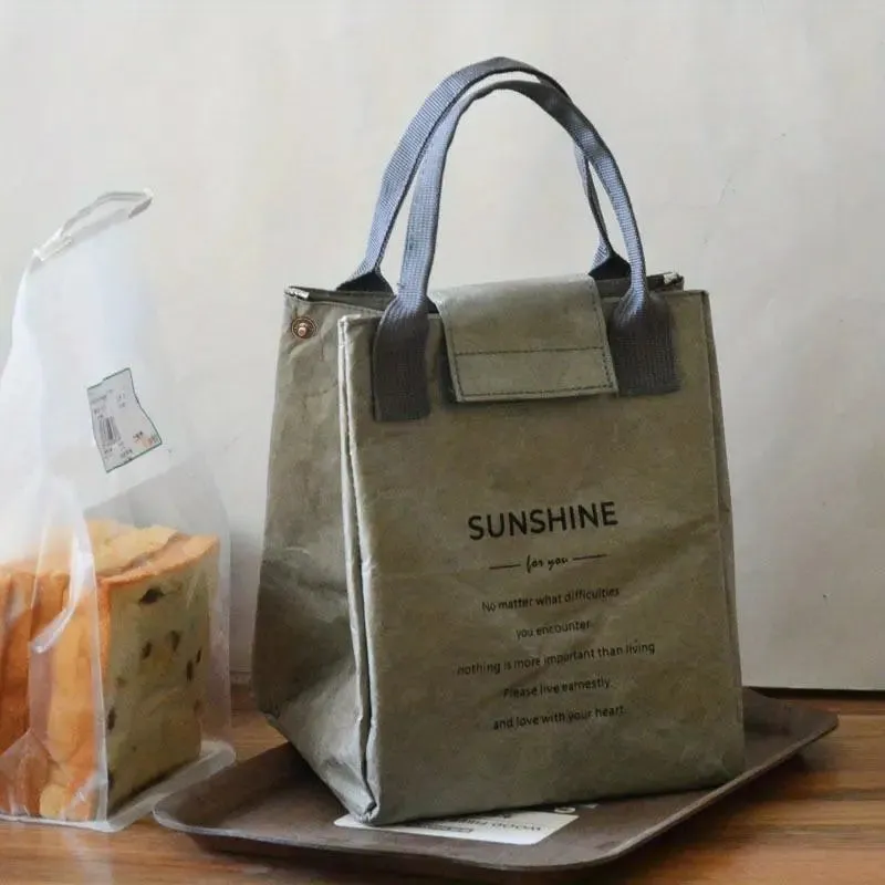 Paper Bento Bag Waterproof And Oilproof Insulation Bag