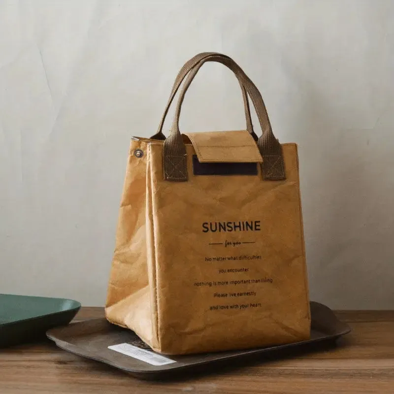 Paper Bento Bag Waterproof And Oilproof Insulation Bag