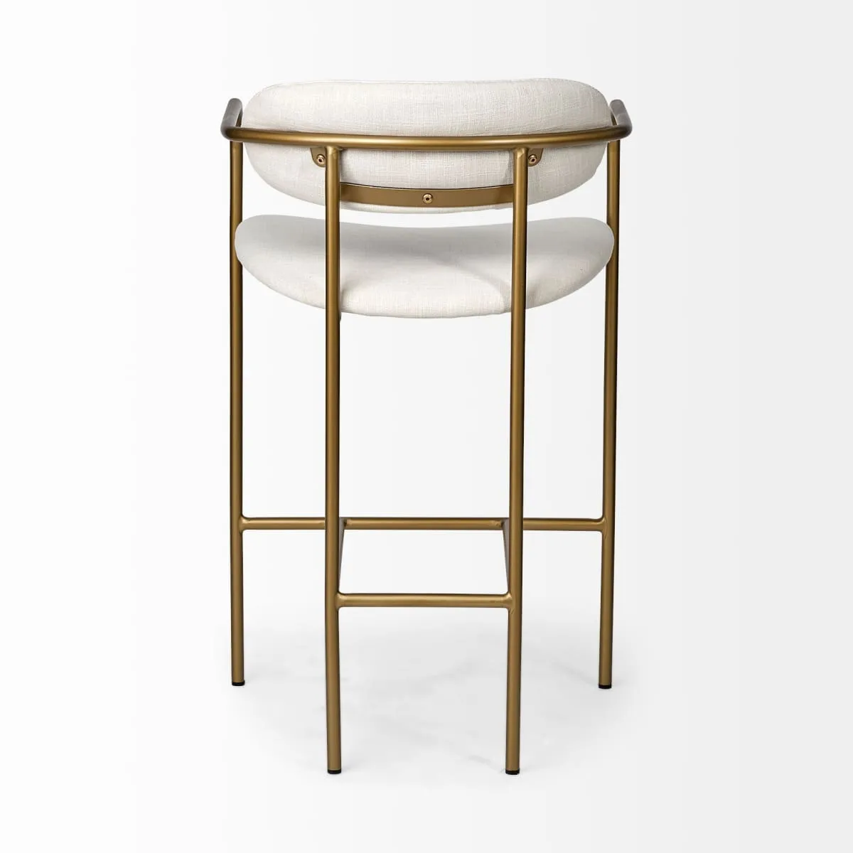 Parker Bar Counter Stool Cream Fabric | Gold Metal | Counter