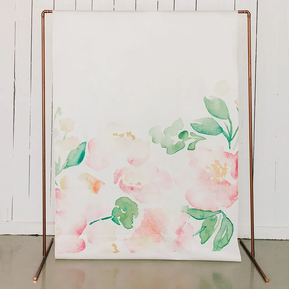 PRINTED PHOTO BACKDROP WEDDING DECORATION - FLORAL GARDEN PARTY