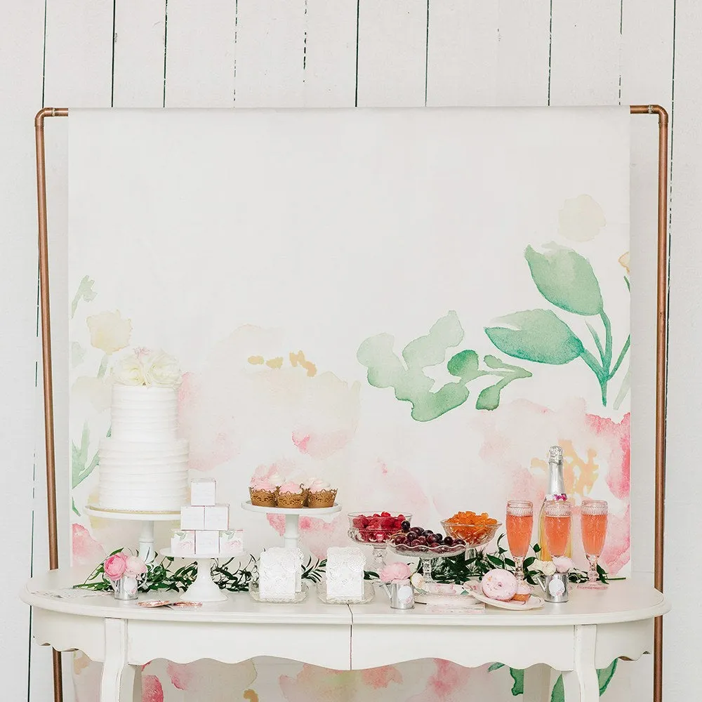 PRINTED PHOTO BACKDROP WEDDING DECORATION - FLORAL GARDEN PARTY