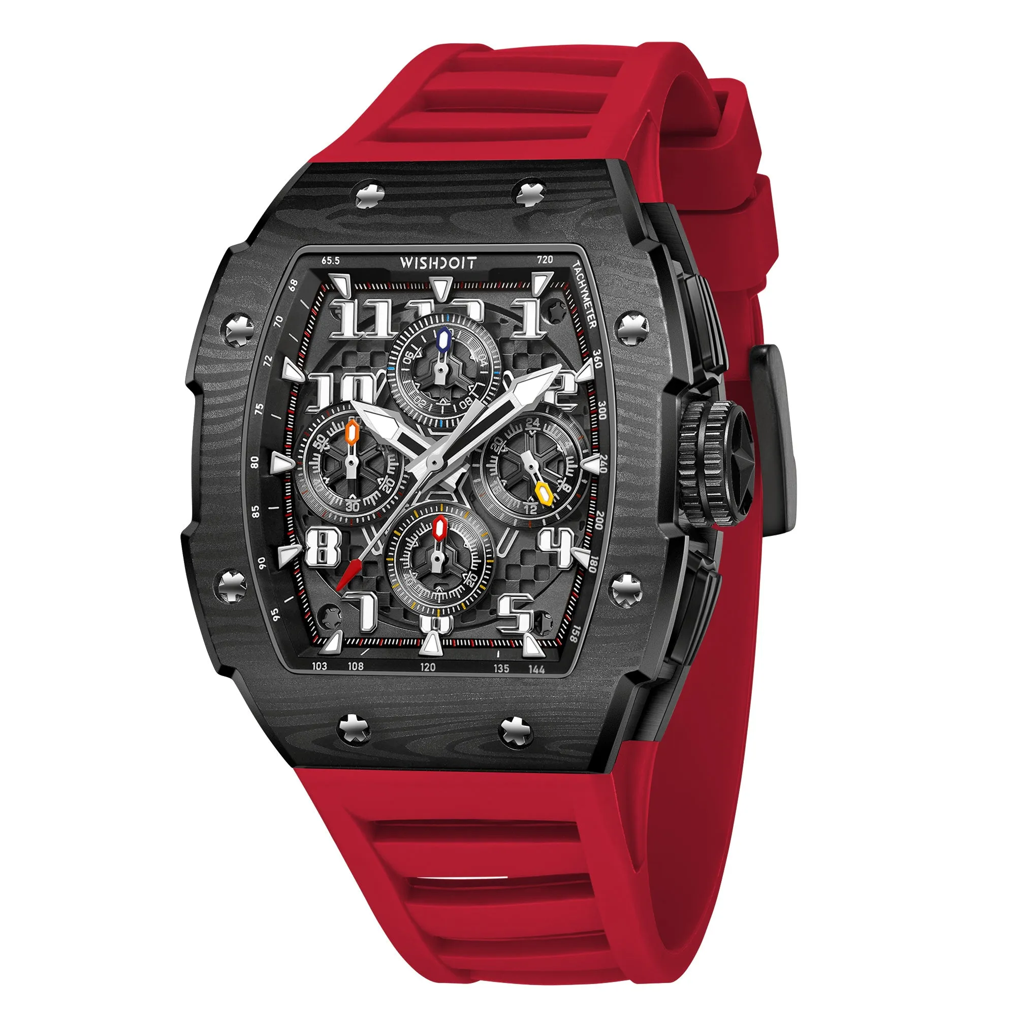 Racing | GT Chrono 2.0-Black Watch (Red Strap)