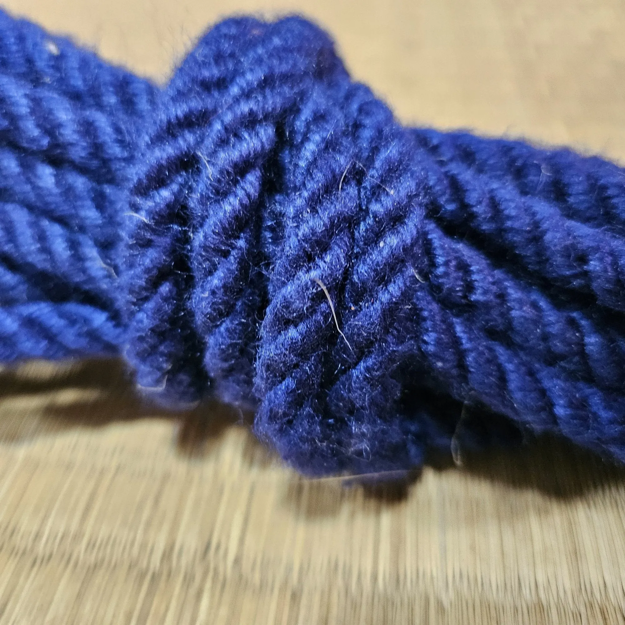 Luxurious Regal Blue Mulberry Silk Bondage Rope for Enhanced Play