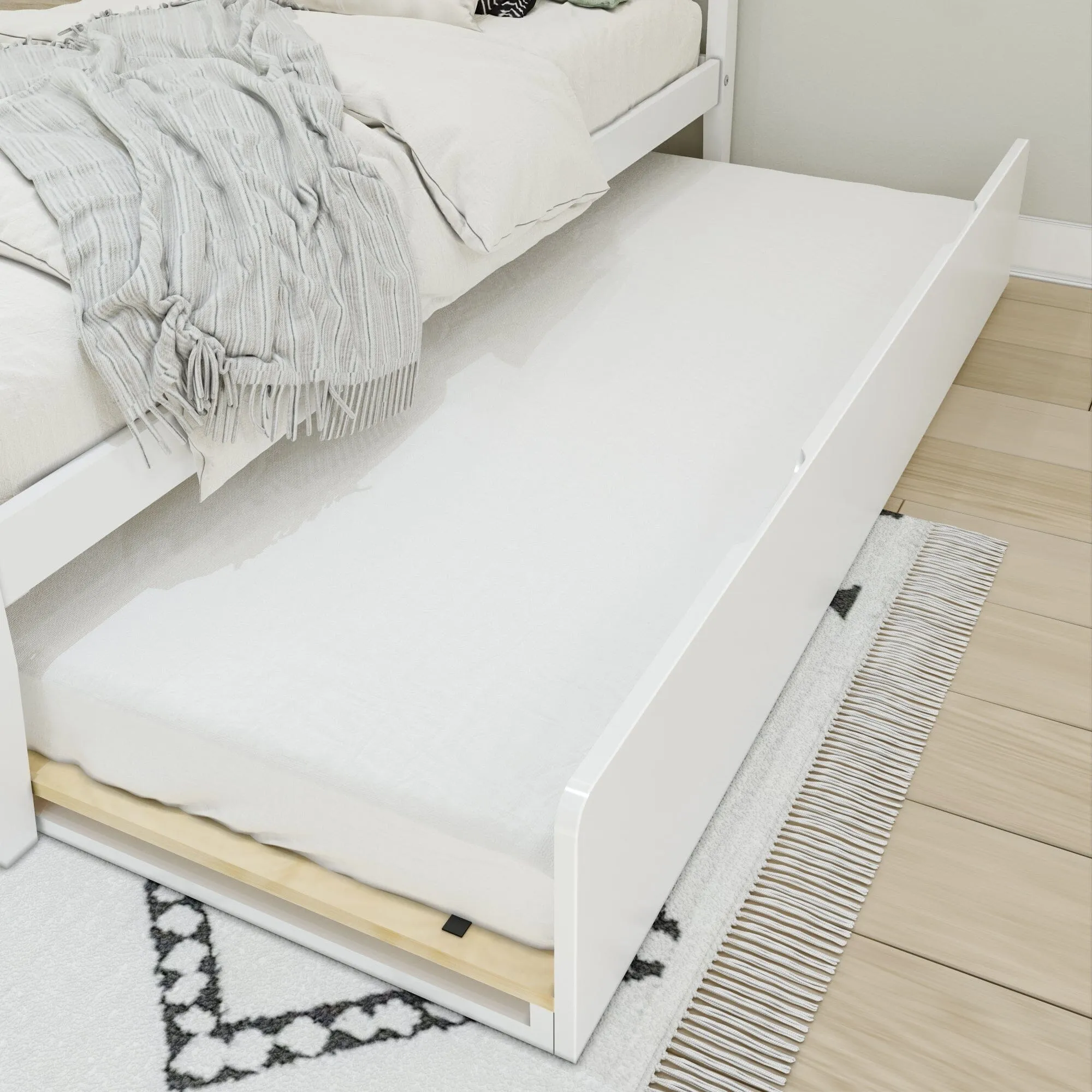 Scandinavian Twin Bed With Trundle