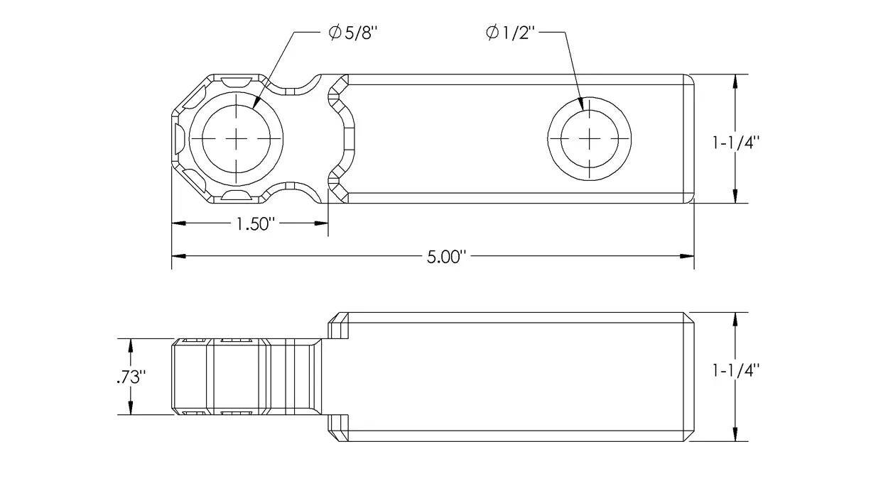 Shackle Block 1.25" Assembly - Red