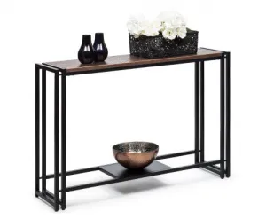 Sleek Hallway Console Table with Copper Textured Top