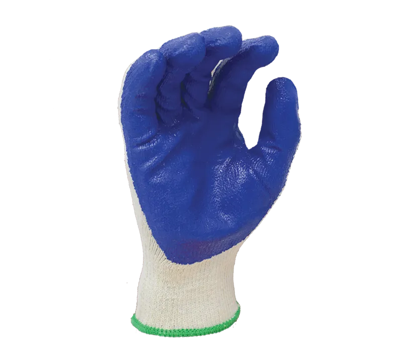 (TSK2009) Rockdare® - Blue Palm Latex Coated Natural Work Gloves